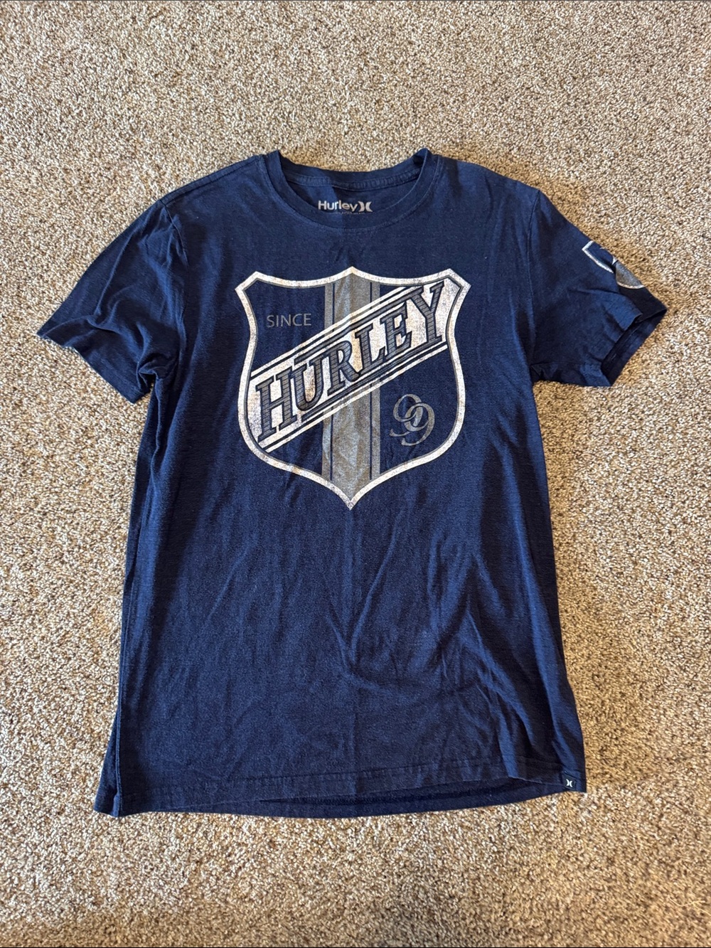 Hurley Men's Navy Graphic Shield Tee